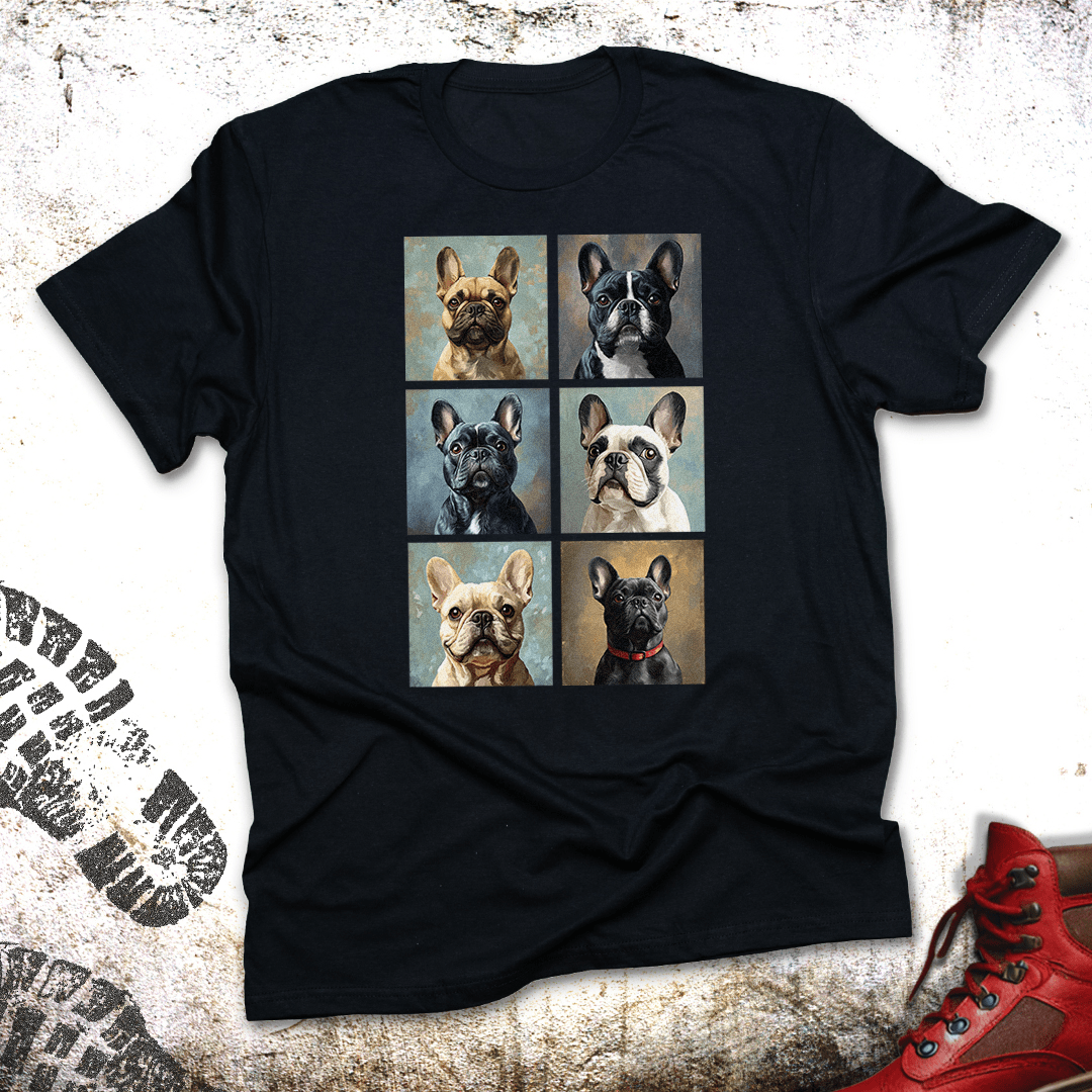 French Squares (French Bulldogs) - T-Shirt