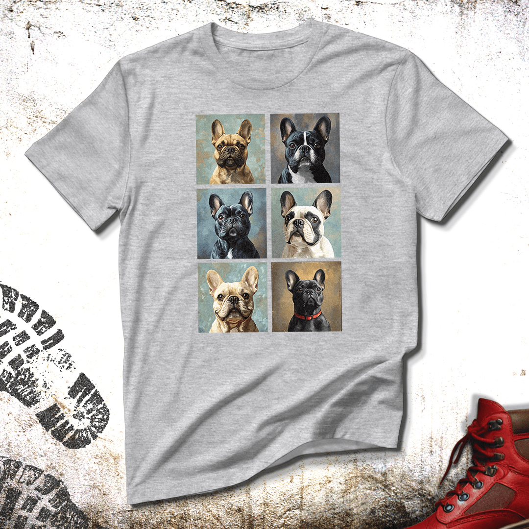 French Squares (French Bulldogs) - T-Shirt