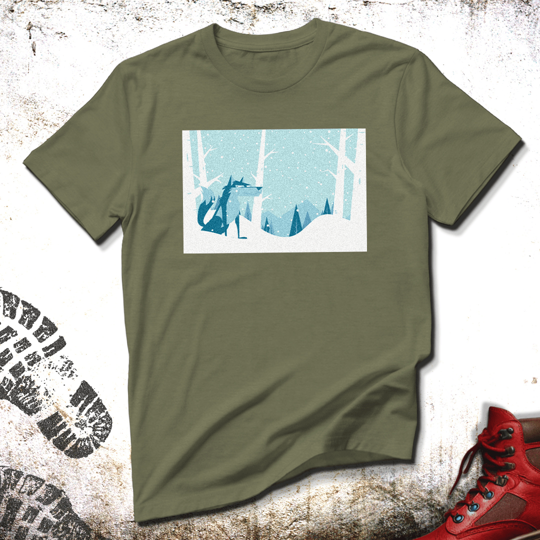 Dog in the Snow - Unisex T-Shirt