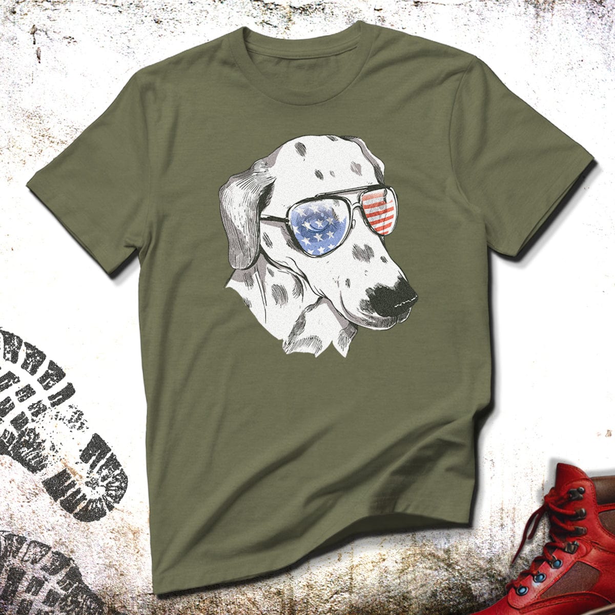 Patriotic Dalmatian - Unisex T-Shirt