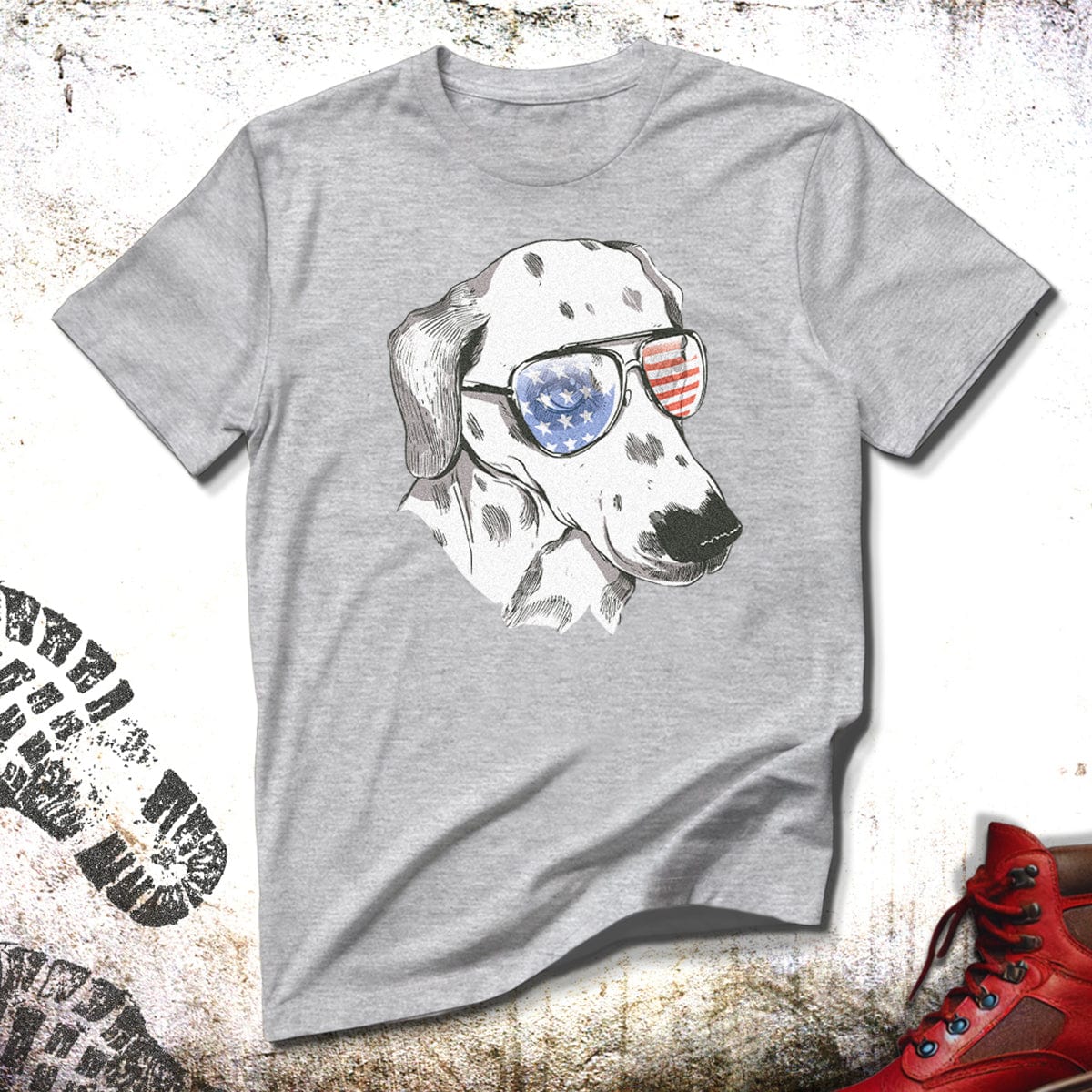 Patriotic Dalmatian - Unisex T-Shirt