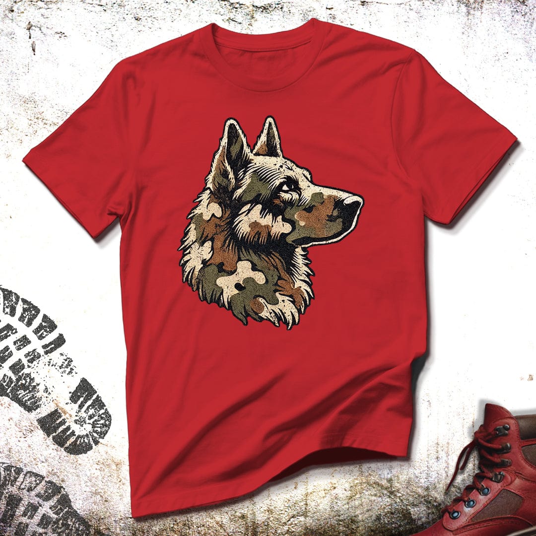 Camo German Shepherd - Unisex Fit T-Shirt
