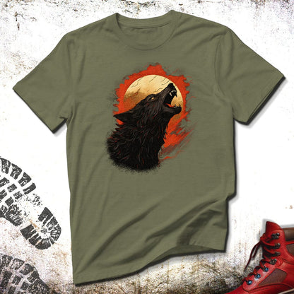 Howling Wolf Raging Sun - Unisex T-Shirt