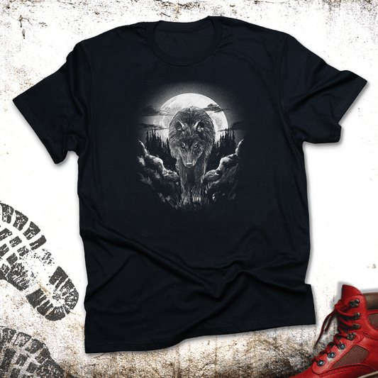 Wolf and Moon - Unisex T-Shirt