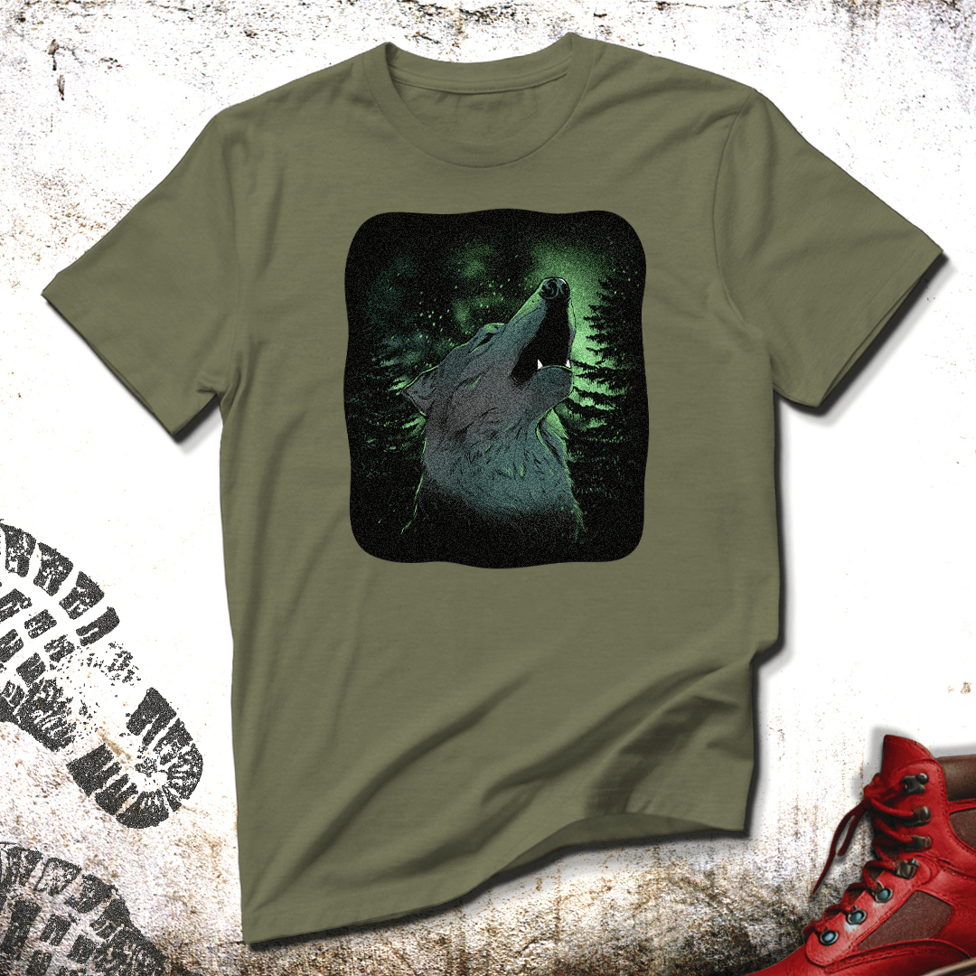 Wolf At Night  - Unisex T-Shirt