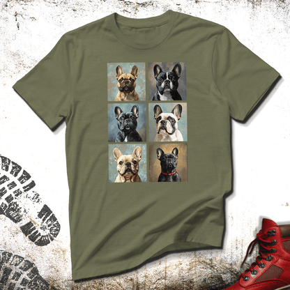 French Squares (French Bulldogs)  - T-Shirt