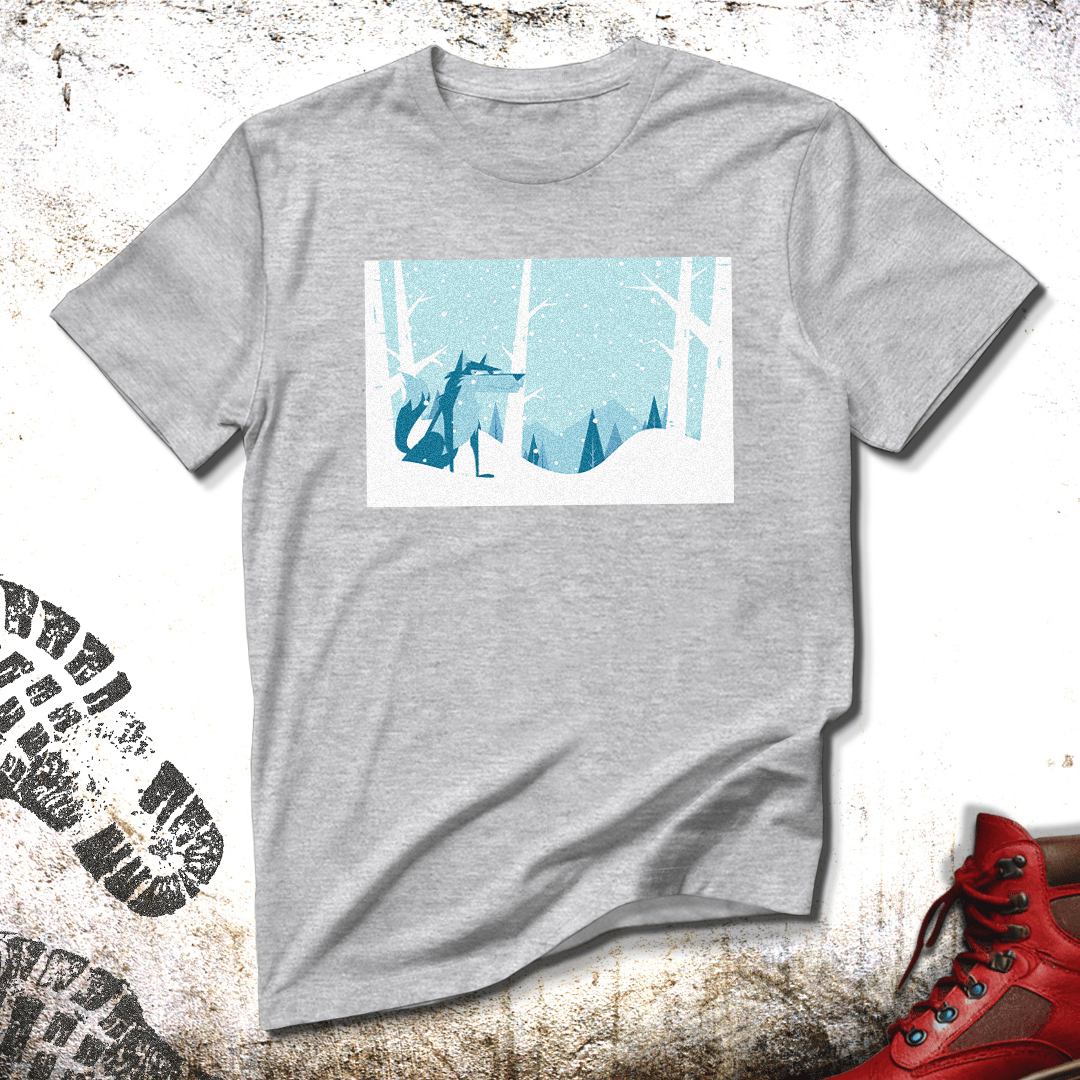 Dog in the Snow - Unisex T-Shirt