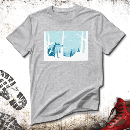 Dog in the Snow - Unisex T-Shirt