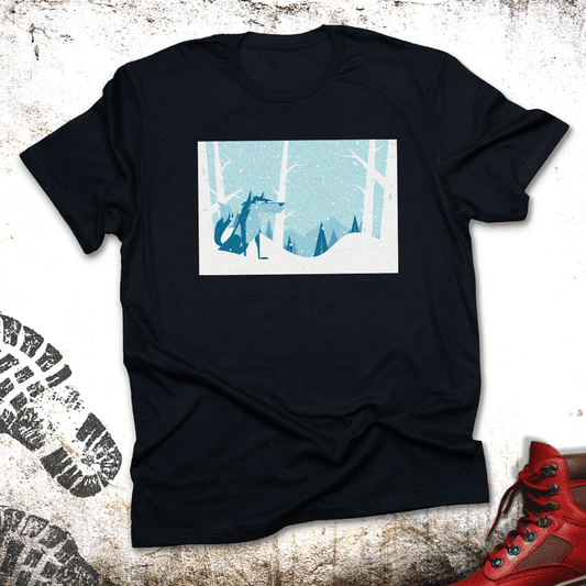 Dog in the Snow - Unisex T-Shirt