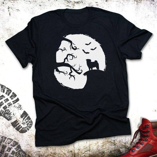 Pug And The Moon - Unisex T-Shirt