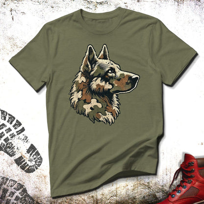 Camo German Shepherd - Unisex Fit T-Shirt