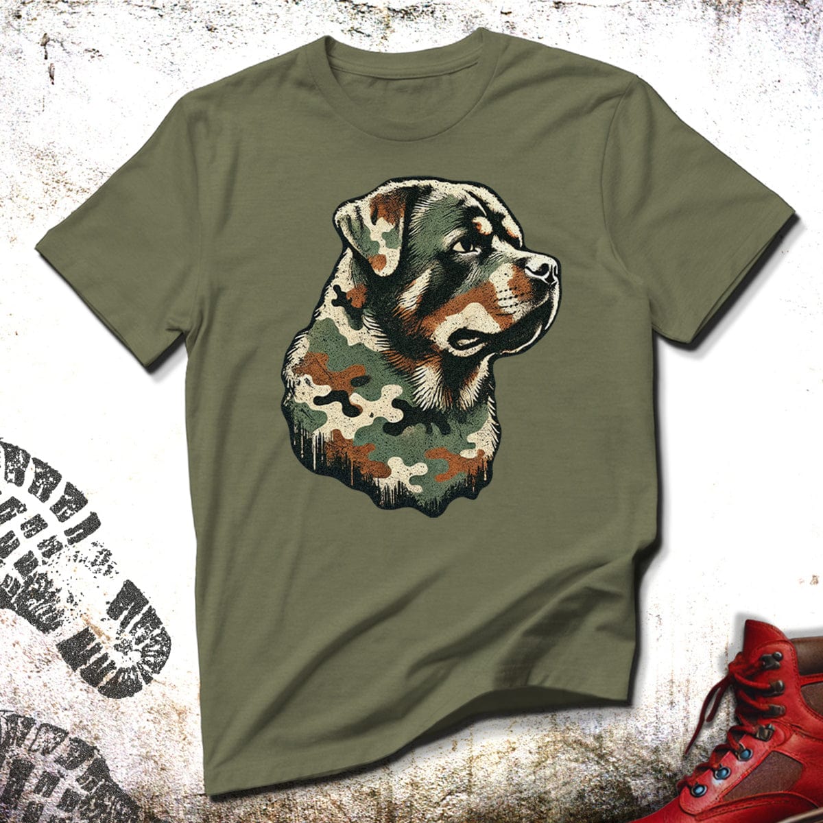 Camo Rottweiler - Unisex Fit T-Shirt
