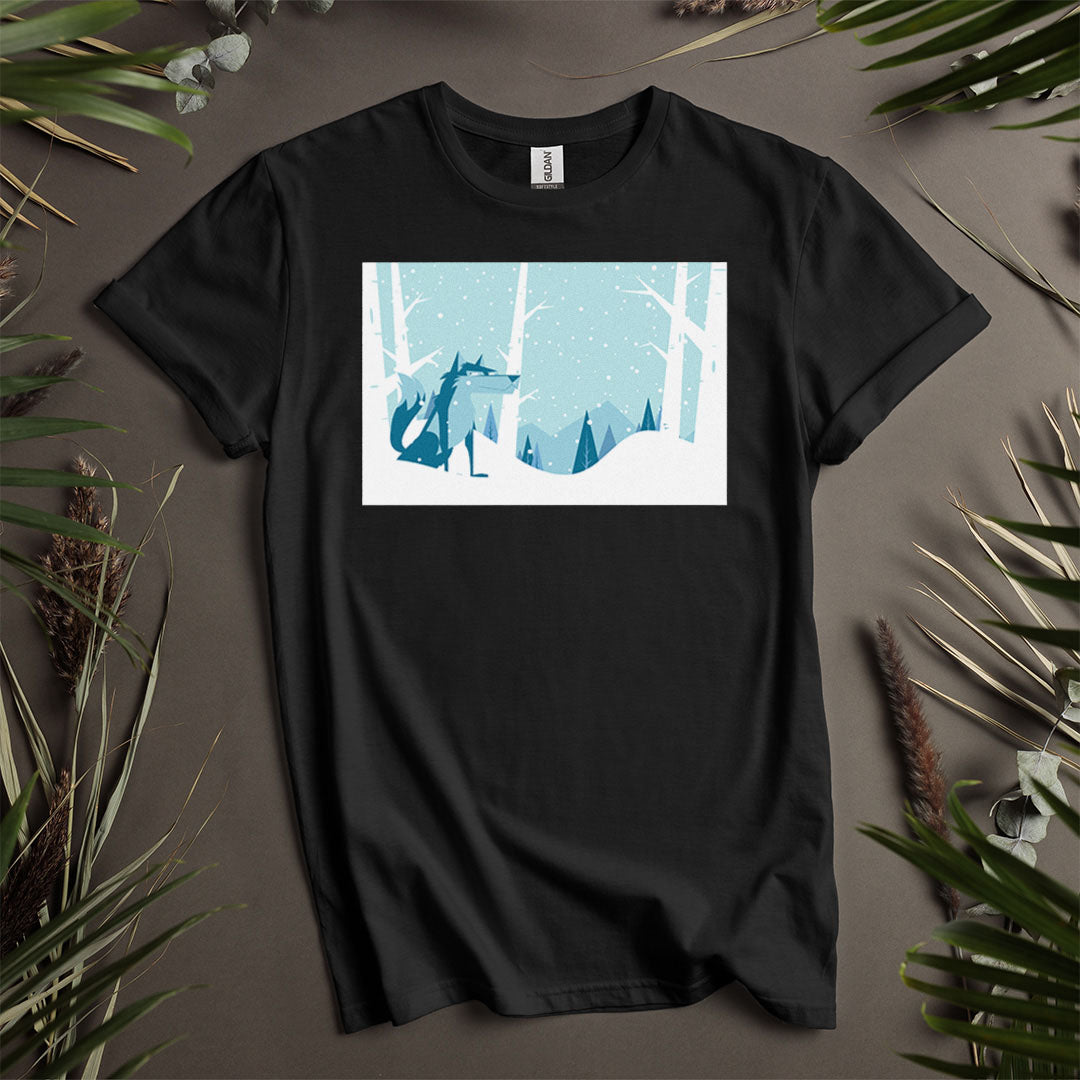 Dog in the Snow - Unisex T-Shirt