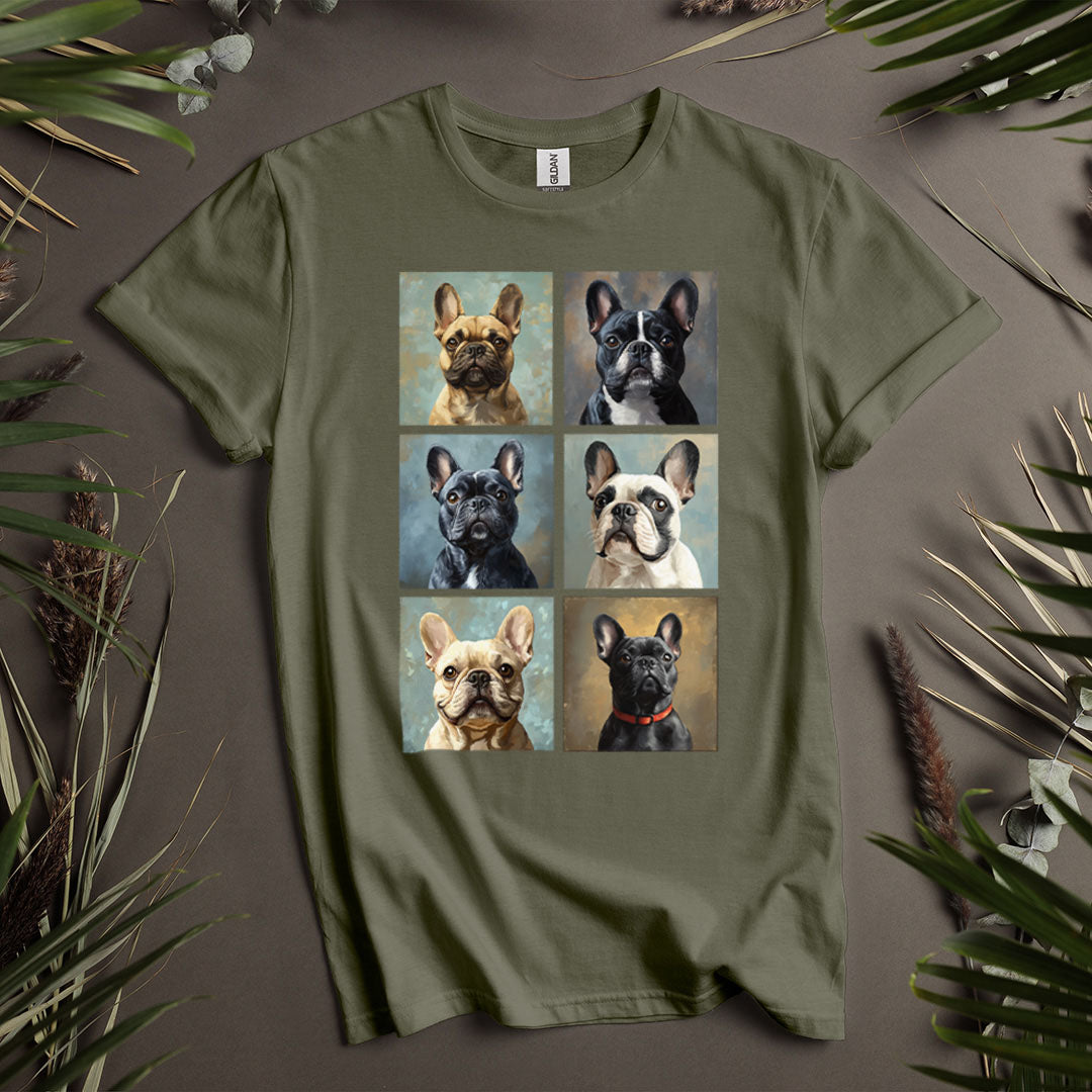 French Squares (French Bulldogs) - Unisex T-Shirt