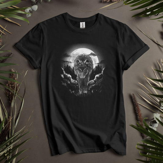 Wolf and Moon - Unisex T-Shirt