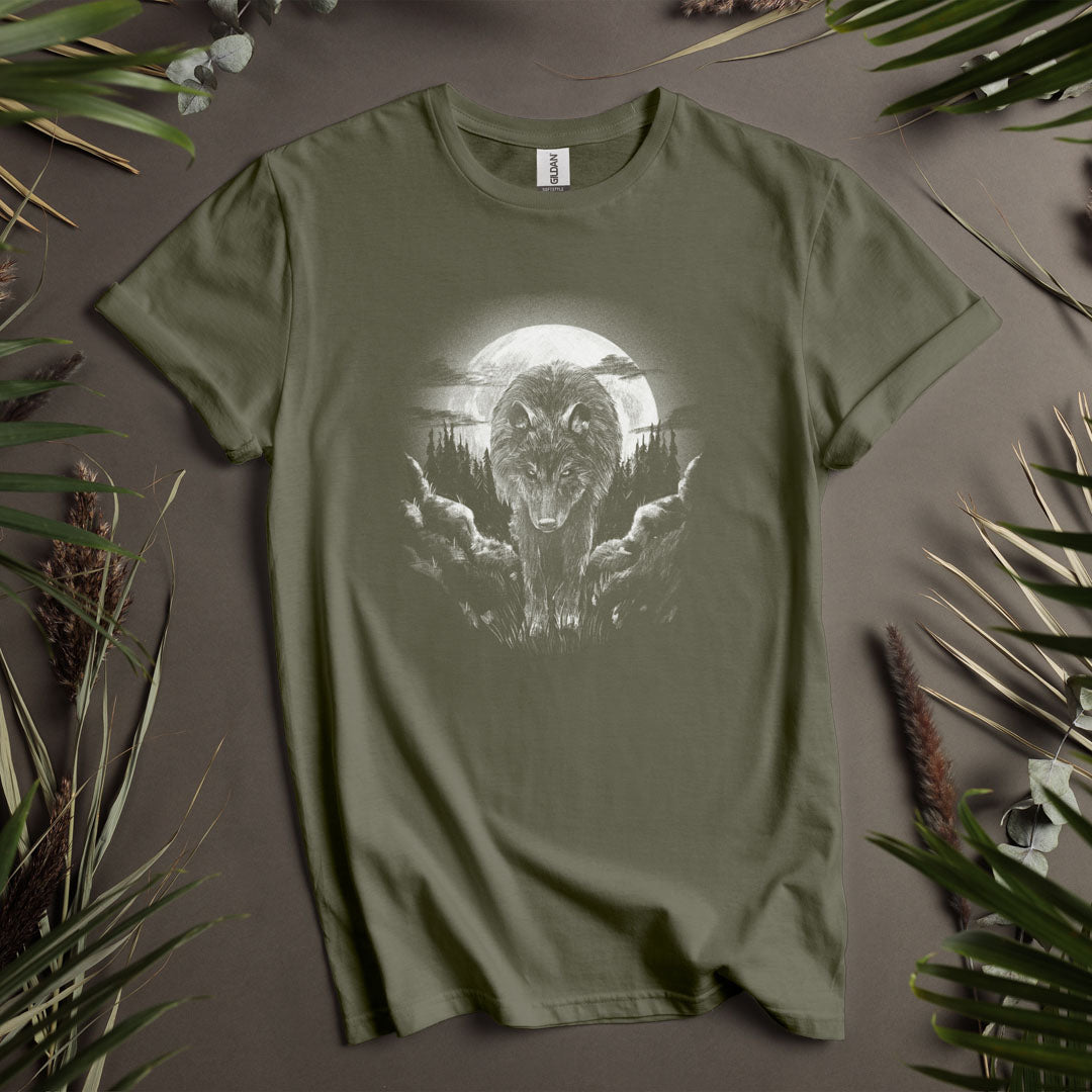 Wolf and Moon - Unisex T-Shirt