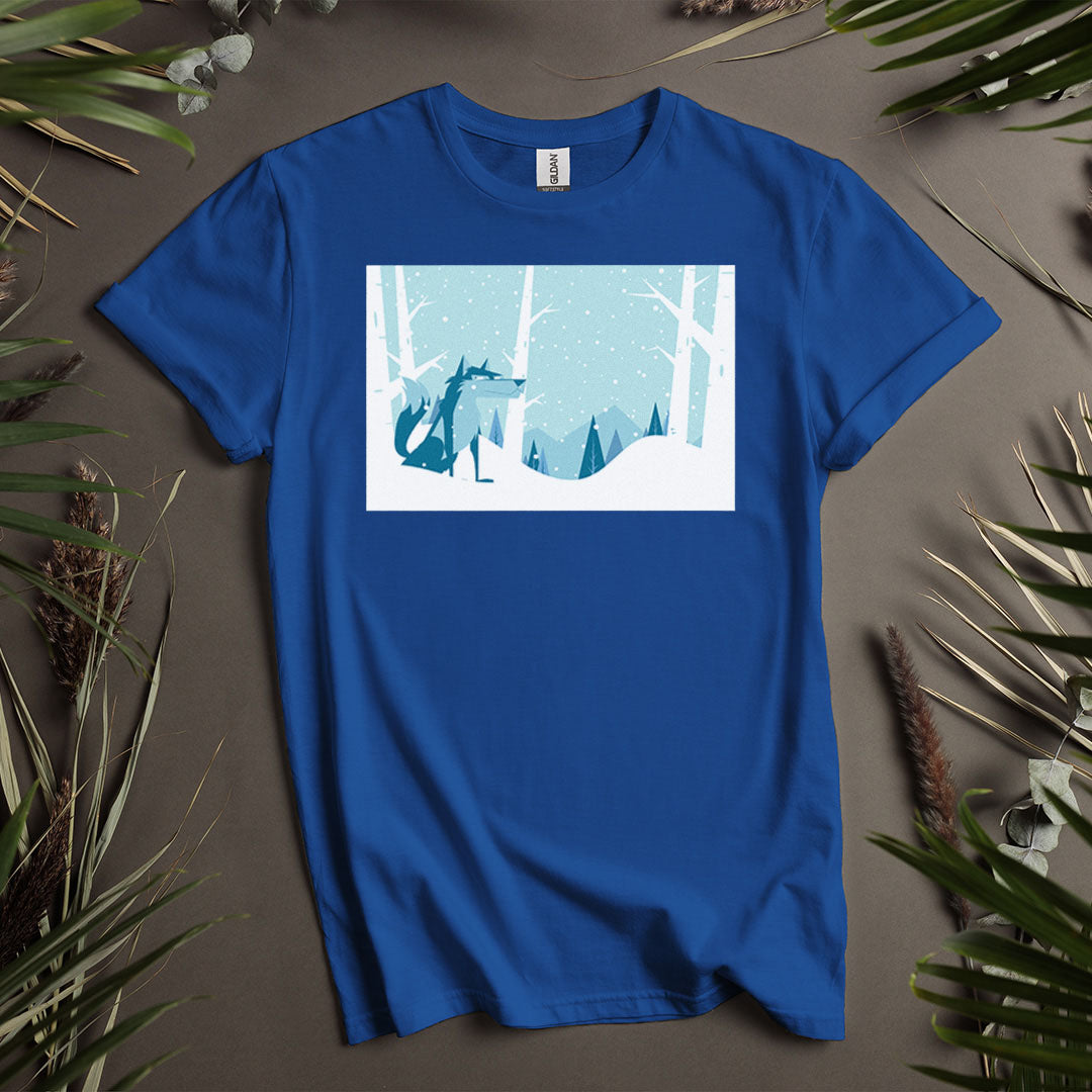 Dog in the Snow - Unisex T-Shirt