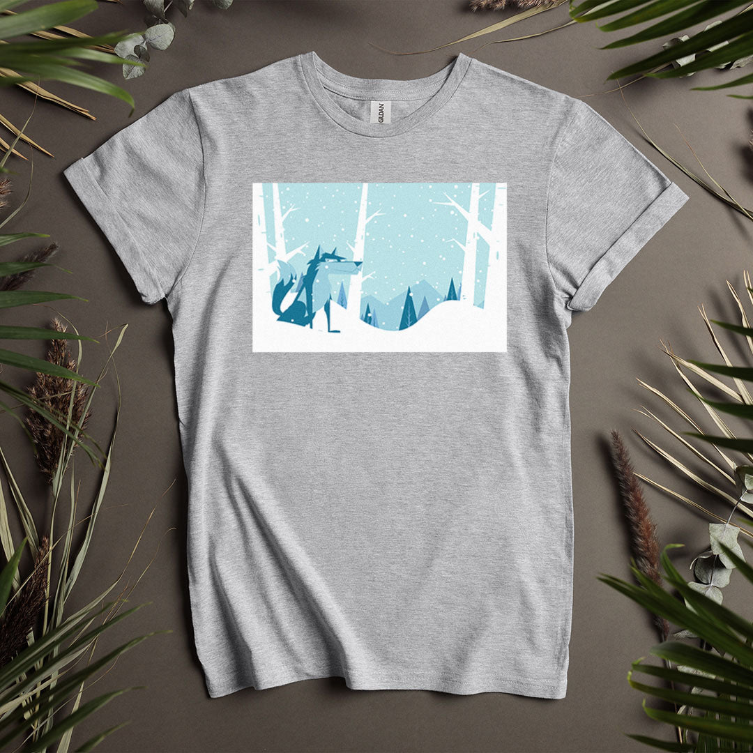 Dog in the Snow - Unisex T-Shirt