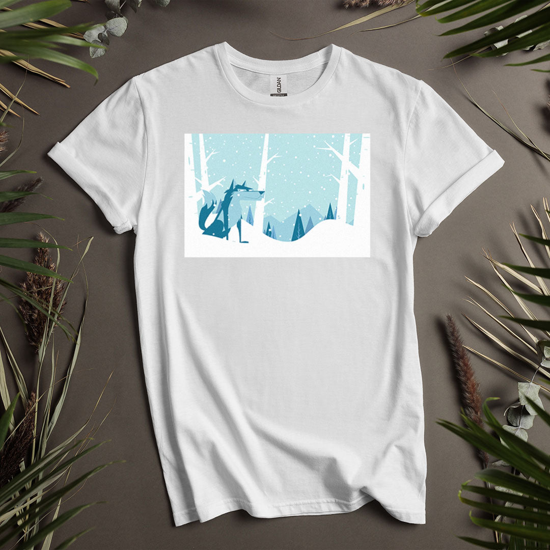 Dog in the Snow - Unisex T-Shirt